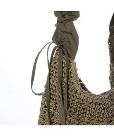 UNBILLION カシュカシュ cachecache / ドロストフリルハンドル地柄編みトート カゴバッグ