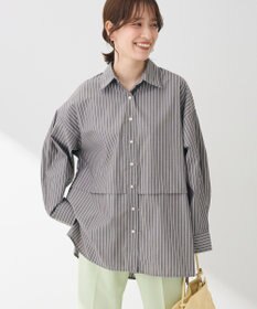 Green Parks ラメストライプタックシャツチュニック