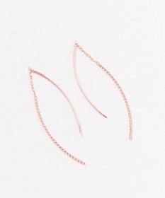 Phoebe 【K10RG】クロスラインアメリカンピアス　ローズゴールド