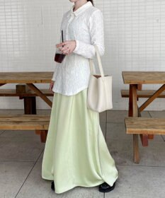 Green Parks AnriettMusee サテンナロースカート