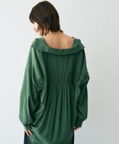 YECCA VECCA バックギャザーロングシャツ