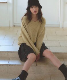 Feroux ハート柄ニット プルオーバー