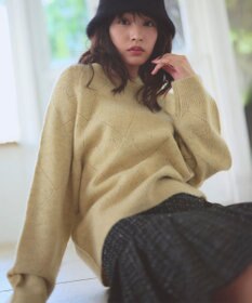 Feroux ハート柄ニット プルオーバー