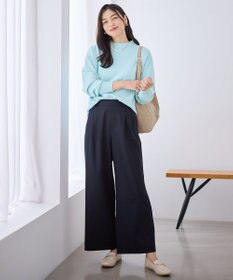 ANY イージーケアライトストレッチワイドパンツ