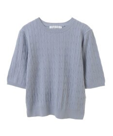 AMERICAN HOLIC ケーブル５分袖ニットプルオーバー