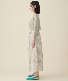 自由区 L ペーパーコットンスクエアネックニット プルオーバー