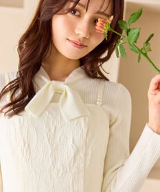Feroux 【先行予約】リボンタイリブ ニット
