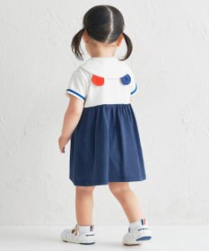 MIKI HOUSE HOT BISCUITS 【80-120cm】くま耳 セーラーカラー ワンピース