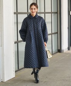 #Newans 【セレモニーにも】〈亀恭子さんコラボ〉キルティングロングコート