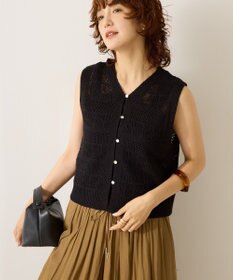 AMERICAN HOLIC 【前後2WAY】レース編みニットベスト