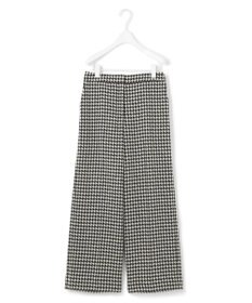 ICB L ハウンドトゥースツイード ワイドストレートパンツ