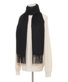 MOONBAT プラスムーンバット (+moonbat) カシミヤ100％無地マフラー 洗える 190㎝×30㎝