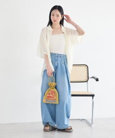 earth music&ecology ランダムプリーツシャツ