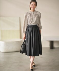 組曲 【WEB限定】ライトデシン フリル襟ブラウス