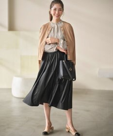 組曲 【WEB限定】ライトデシン フリル襟ブラウス