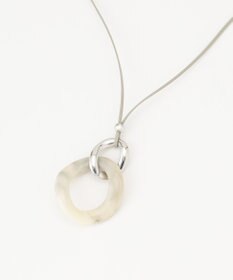 J.PRESS LADIES メタルコンビマーブル ネックレス