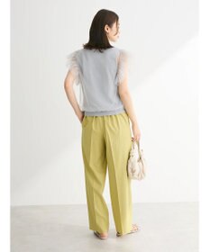 Green Parks ・swing by チュールレイヤーノースリーブニット