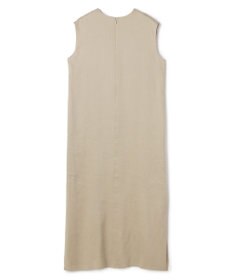 BEIGE， MICA / リネンブレンドノースリーブロングドレス