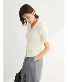 Green Parks ５分袖衿付きＺｉｐプルオーバー