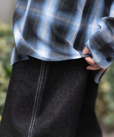 WEGO フードチェックシャツ