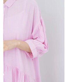 earth music&ecology レーヨンストライプワンピース