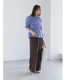 Te chichi スタンドフリルシャーリングブラウス