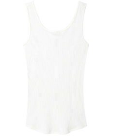 une nana cool 綿100% リブ編みコットン タンクトップ
