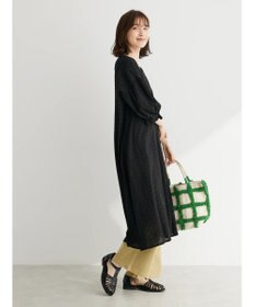 Green Parks Ｉ　胸元レース７分袖ワンピース