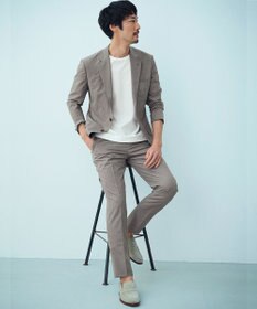 GOTAIRIKU 圧倒的清涼感・８つの機能美【接触冷感/通気性/軽量/撥水…等】クールドッツ セットアップパンツ_ヘリンボーンプリント（25年モデル）