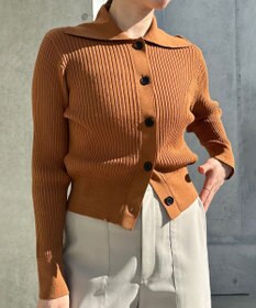 UNFILO 襟付きクロップドカーディガン