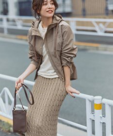 uncrave 【手洗い可】グロッシー ニット スカート（uncrave WHITE）