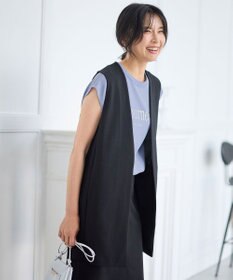 ANY 【洗濯機可】カットジョーゼットジレ