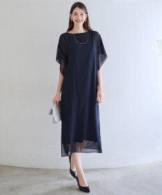 23区 S 【APPLAUDIR】シフォンジョーゼット コンビドレス