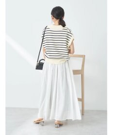 earth music&ecology コットンボイルボリュームスカート