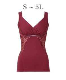 BRADELIS New York 【BRADELIS NewYork peace】綿混キャッチャーカップレースブラキャミ24 ノンワイヤー 補正 下着 ボディスーツ カップ付き ブラトップ