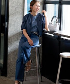 23区 L 【洗える】ボタニカル カラー Tシャツ