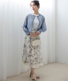 ANY SIS 【洗える】シアーランタンスリーブ カーディガン