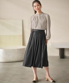 組曲 【WEB限定】ライトデシン フリル襟ブラウス