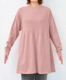 Tiaclasse 【新色追加・洗える】ミドルリブニットチュニック