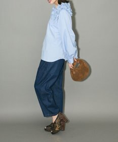 Green Parks フリルビッグカラーブラウス