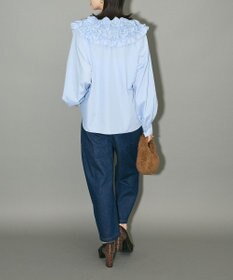 Green Parks フリルビッグカラーブラウス