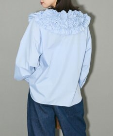 Green Parks フリルビッグカラーブラウス