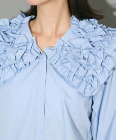 Green Parks フリルビッグカラーブラウス