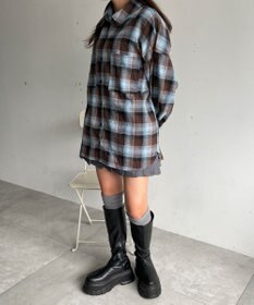 WEGO チェックBIGシャツ