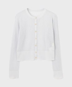 GRACE CONTINENTAL ラメリブシアーニットカーディガン