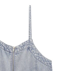 earth music&ecology ダブルジップデニムキャミワンピース