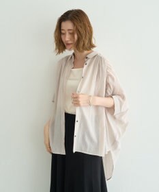 YECCA VECCA 【ドライタッチ】シアーバックギャザーシャツ