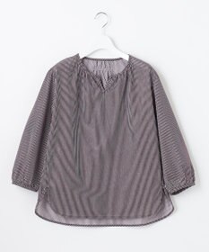 J.PRESS LADIES 【WEB限定カラーあり・洗える・イージーケア】 アーネストストライプ スリットネック カットソー