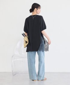 earth music&ecology アシメレースビッグTシャツ