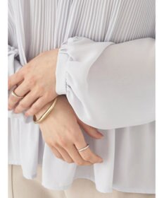 earth music&ecology レースプリーツブラウス